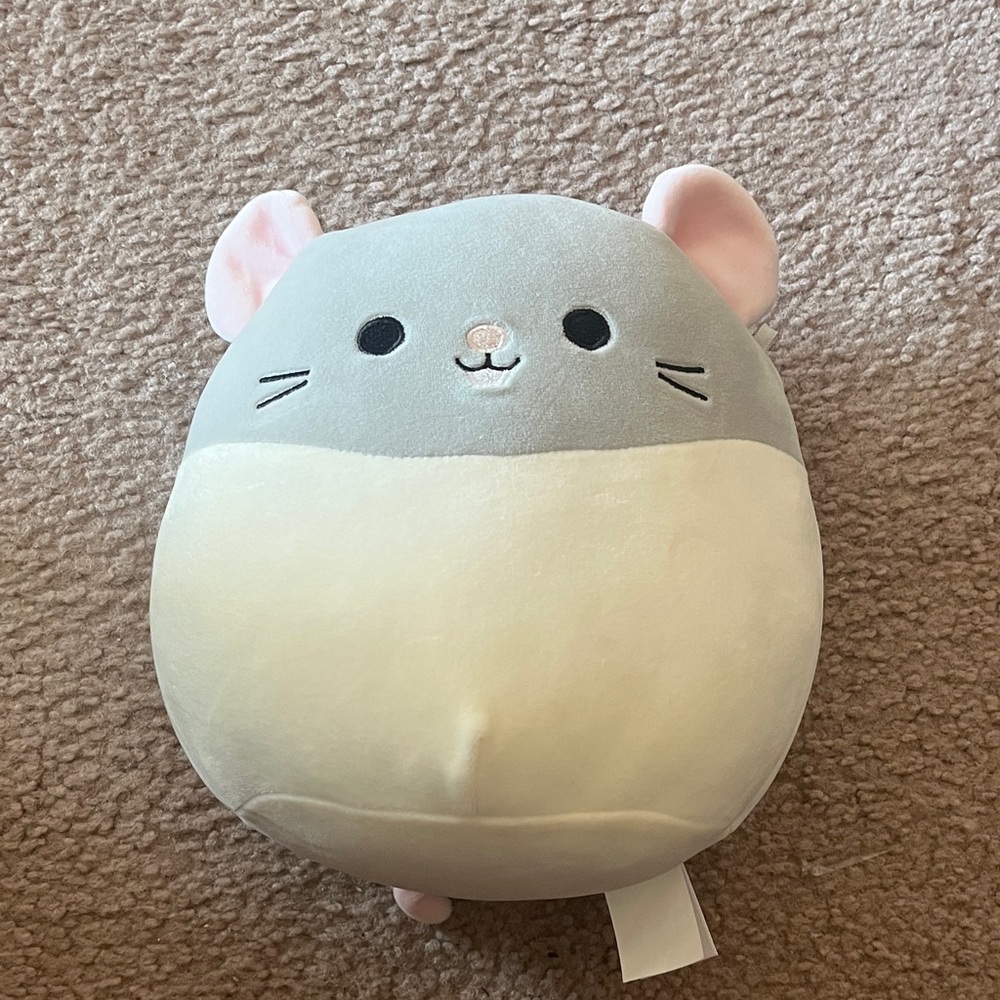 Squishmallows Gray and Cream Mouse Plush